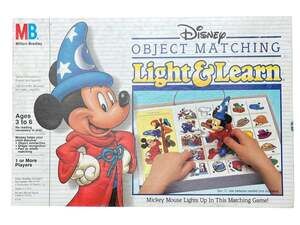 Vintage 1986 Mickey Mouse Disney Object Matching Light & Learn Game